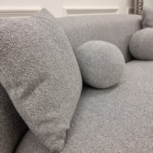 Grey Boucle Teddy Curve Sofa - Image 5