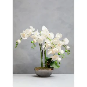 White Orchid In Plant Pot 52CM - Image 13