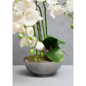 White Orchid In Plant Pot 52CM - Image 11