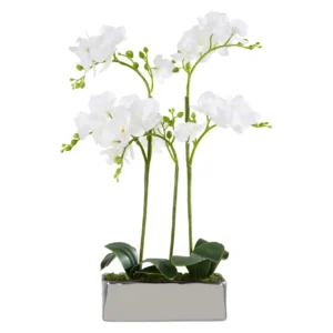 White Orchid In Plant Pot 52CM - Image 2