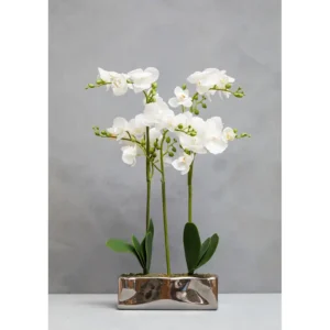 White Orchid In Plant Pot 52CM - Image 3