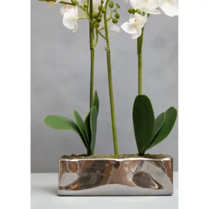 White Orchid In Plant Pot 52CM - Image 4