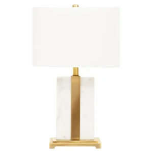 Elisa Marble And Brushed Gold Lamp - Image 3