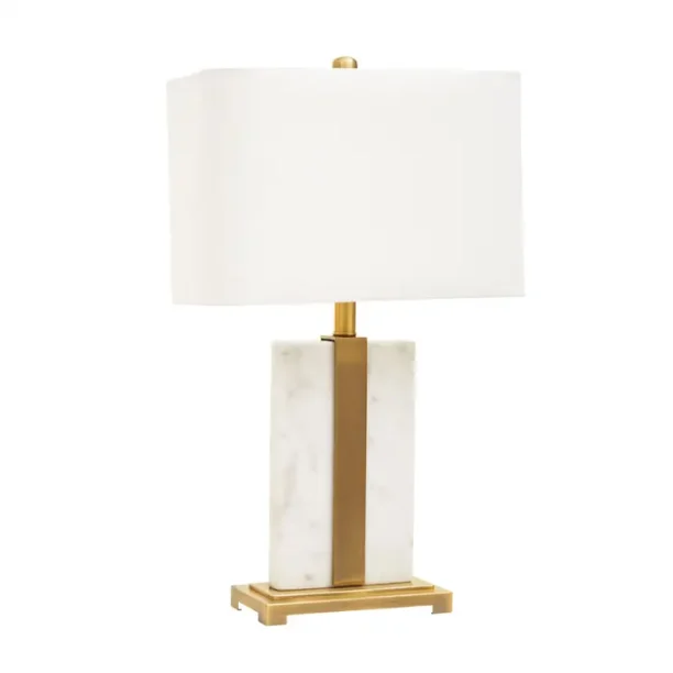 Elisa Marble And Brushed Gold Lamp