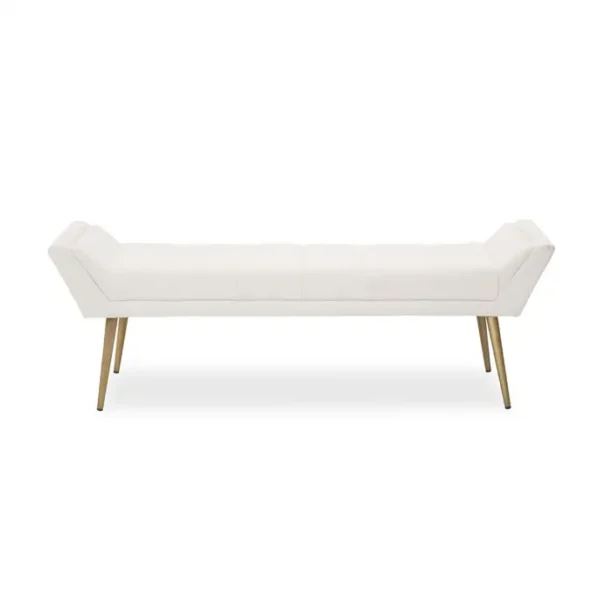 Venus Cream & Brass Bench