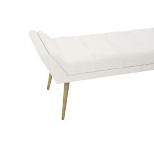 Venus Cream & Brass Bench - Image 5