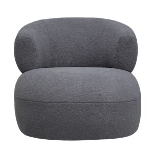 boucle accent chair grey