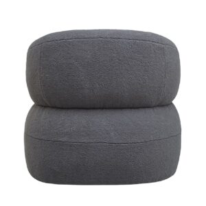 boucle accent chair grey