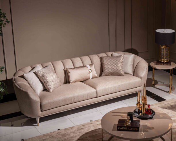 luxury sofa beige and gold