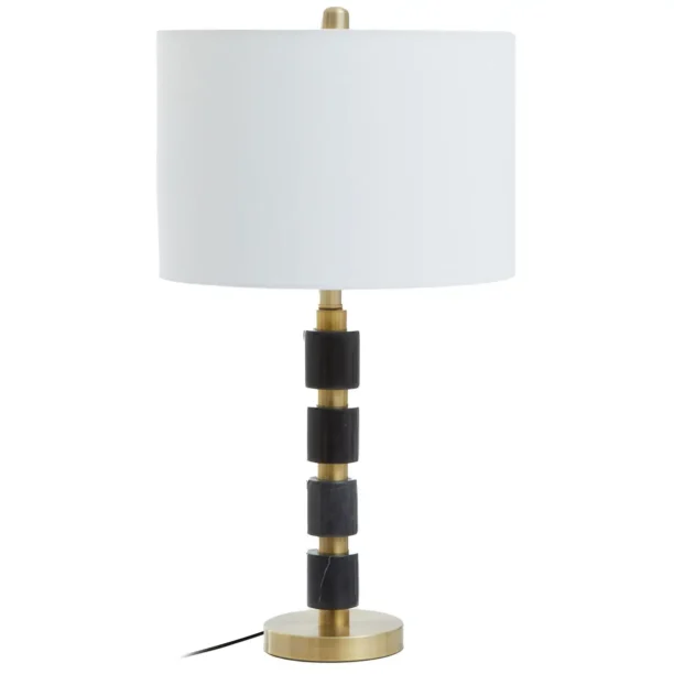 Edre Brass And Black Marble Lamp