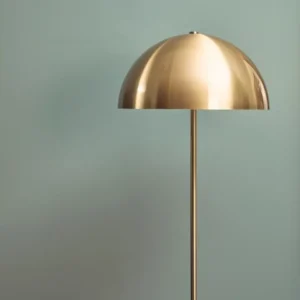 Introducing the Brushed Gold Dome Floor Lamp, a perfect fusion of contemporary design and timeless elegance. Featuring a dome-shaped brushed brass shade and a striking black marble base, this floor lamp is a captivating addition to any interior. Its sleek brass stem and shade offer a warm, sophisticated glow, while the luxurious black marble base provides modern grounding and stability.