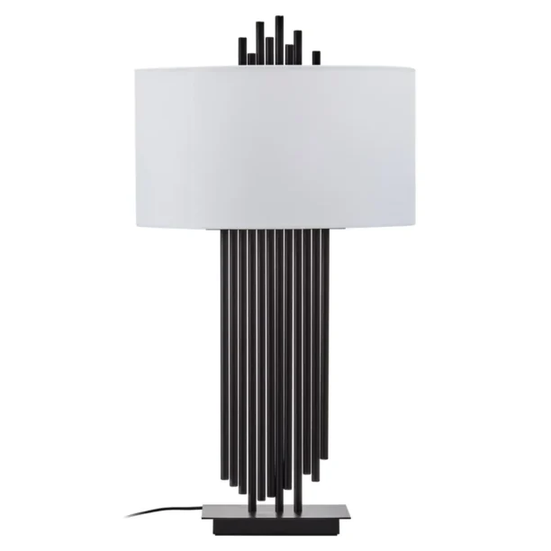 Luxury Chrome Lamp With White Shade