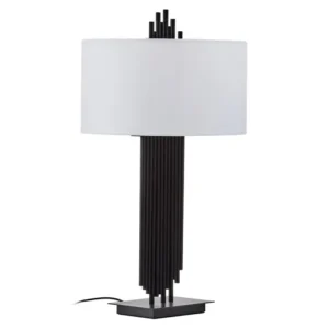 Luxury Chrome Lamp With White Shade - Image 4