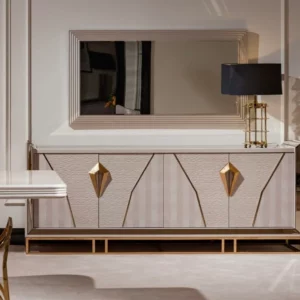 como sideboard cream and gold