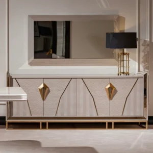 como sideboard cream and gold