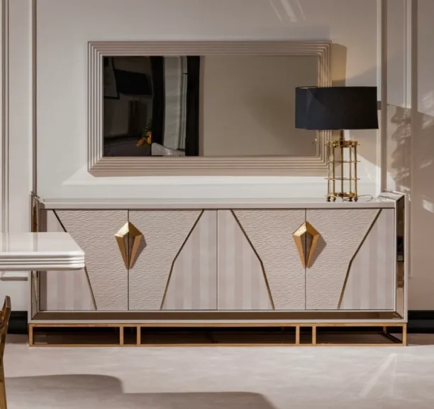 como sideboard cream and gold