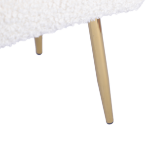 Cloud Boucle Bench With Gold Legs - Image 3