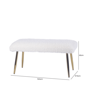 Cloud Boucle Bench With Gold Legs - Image 5