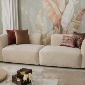 Transform your living space with the Aurelia Sofa – a stunning fusion of contemporary sophistication and lavish rose gold accents. Enveloped in sumptuous upholstery, this iconic piece beckons you to unwind in pure opulence. Select from a range of curated hues or tailor the sofa to match your desired color. Meticulously handcrafted with passion and unwavering commitment, our Aurelia Sofas adhere to the most stringent quality benchmarks, guaranteeing enduring resilience and indulgent comfort.