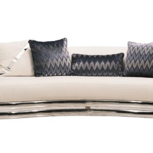 Introducing the Ferre Lounge Curve Sofa, an exquisite addition to our Premium Luxury Collection. Meticulously crafted, this sofa boasts a distinctive design and a range of fabric choices to seamlessly complement your interior décor. Transform your living space with this sophisticated sofa, available in two sizes: a grand 4-meter length curve lounge or a more compact 2.9-meter curve. For a cohesive aesthetic, consider pairing it with the matching Ferre accent chair.