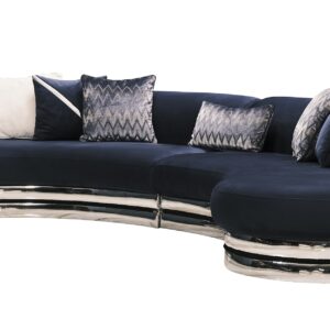 Introducing the Ferre Lounge Curve Sofa, an exquisite addition to our Premium Luxury Collection. Meticulously crafted, this sofa boasts a distinctive design and a range of fabric choices to seamlessly complement your interior décor. Transform your living space with this sophisticated sofa, available in two sizes: a grand 4-meter length curve lounge or a more compact 2.9-meter curve. For a cohesive aesthetic, consider pairing it with the matching Ferre accent chair.