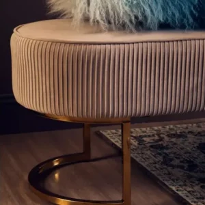 Luxury Mink Ottoman Bench - Image 4