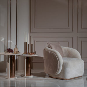 Aurelia Rose Gold Nesting Tables Set Of 2 - Image 4