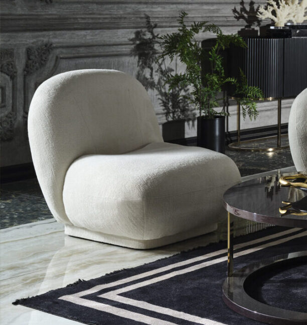 teddy boucle armchair