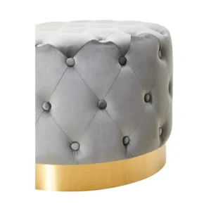 Footstool With Matte Gold Base - Image 14