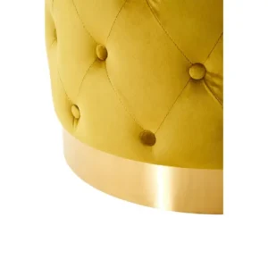 Footstool With Matte Gold Base - Image 10