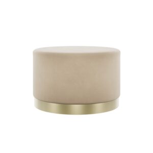 Luxe Beige And Gold Footstool