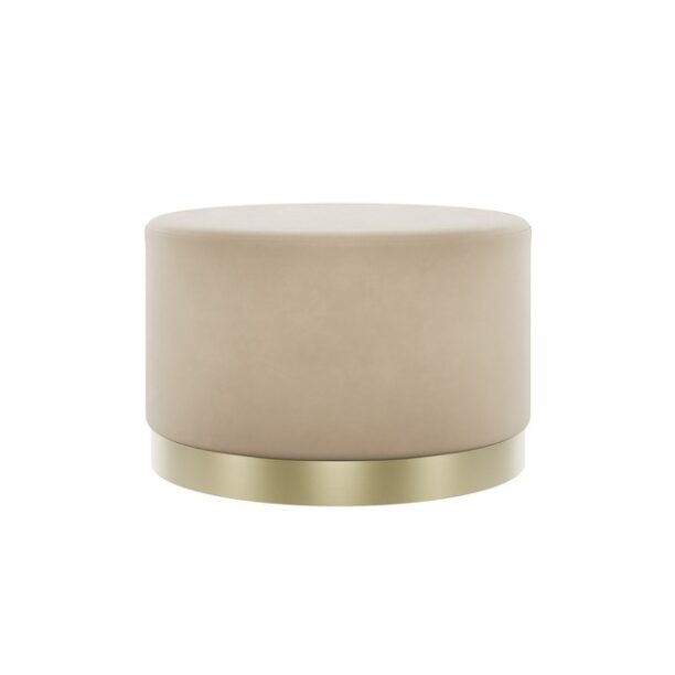 Luxe Beige And Gold Footstool