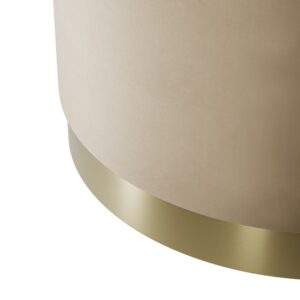 Luxe Beige And Gold Footstool