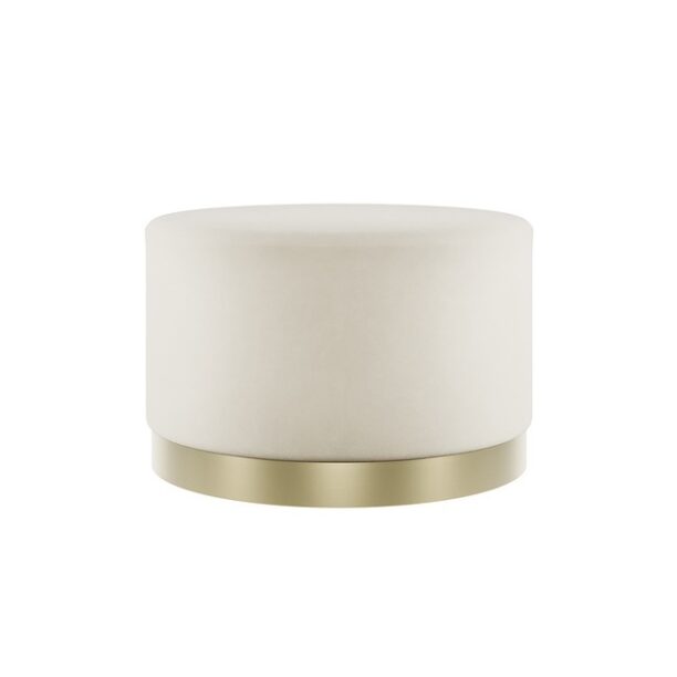 Luxe Cream And Gold Footstool