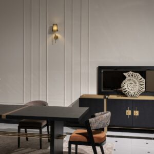 Pierre Black And Gold 4-Door Sideboard