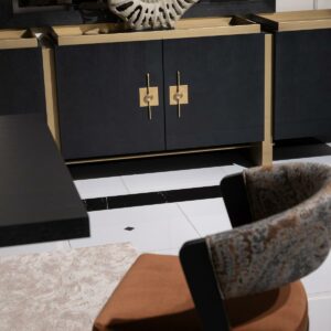 Pierre Black And Gold 4-Door Sideboard