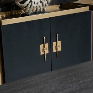 Pierre Black And Gold 4-Door Sideboard