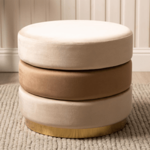 cream footstool