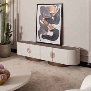 cream taupe tv unit