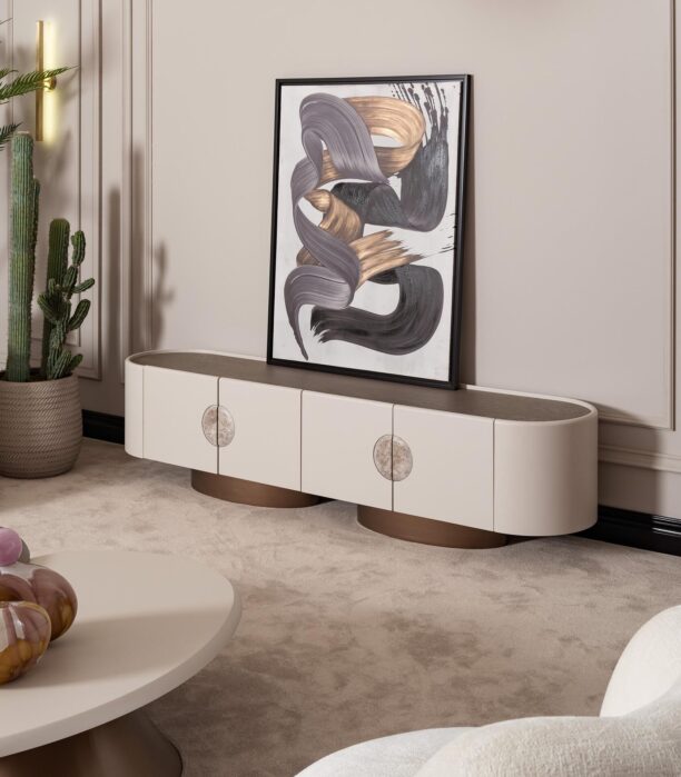 cream taupe tv unit