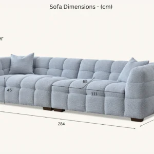 Liberty Bubble Sofa In Grey Boucle - Image 8