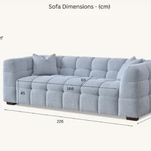 Liberty Bubble Sofa In Grey Boucle - Image 9