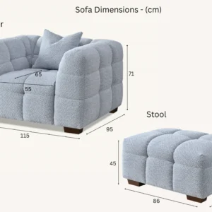 Liberty Bubble Sofa In Grey Boucle - Image 10