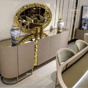 beige gold sideboard