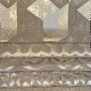 Gold x Beige Metallic Fabric Samples