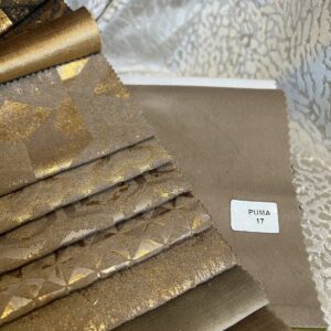 Gold x Beige Metallic Fabric Samples