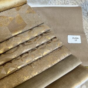 Gold x Beige Metallic Fabric Samples