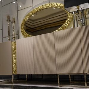 beige gold sideboard