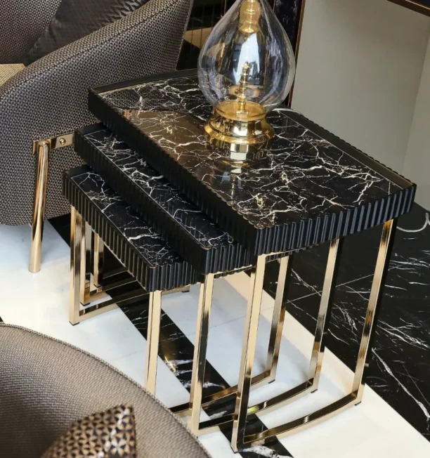 gold nesting tables