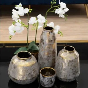 grey gold vase